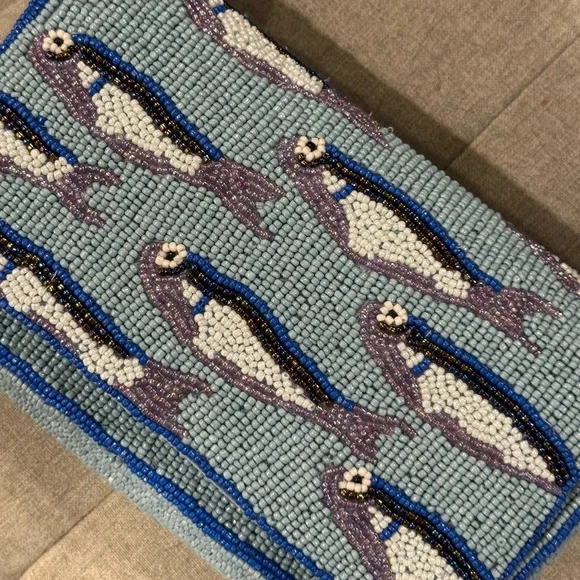 Viral Blue Beaded Sardine Bag - Picture 6 of 6